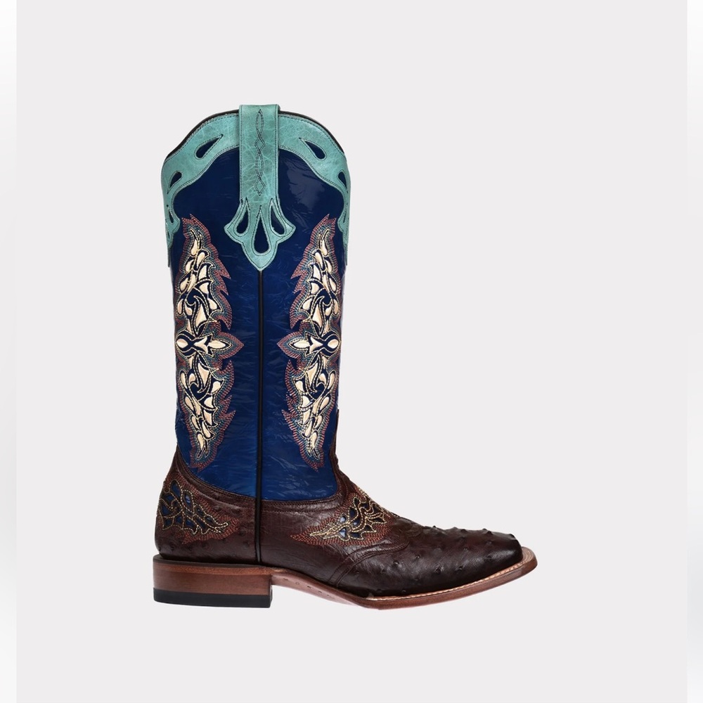 Lucchese Women’s Amberly Dark Borwn and Navy Boots